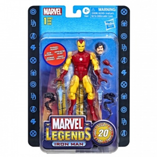 Hasbro Marvel Legends Series 20th Anniversary Series 1 Iron Man 6-inch Action Figure Collectible Toy
