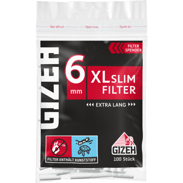 Gizeh - Black XL Slim Filter - 100 Stück
