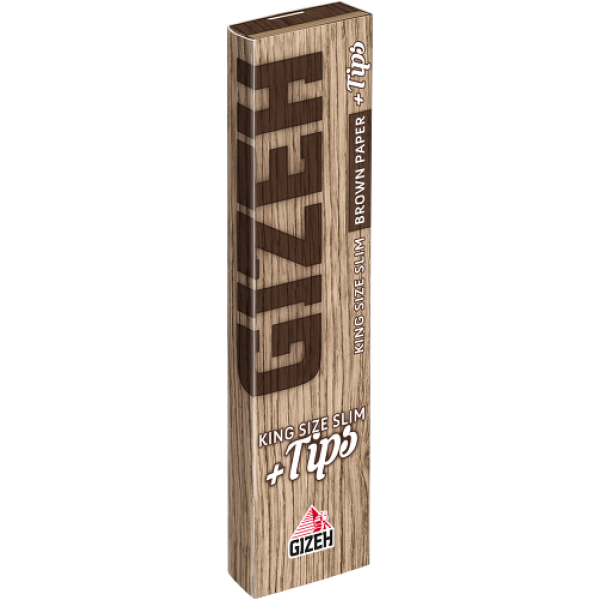 Gizeh - Brown King Size Slim + Tips (34 Blättchen + 34 Filter Tips) Magnetverschluss