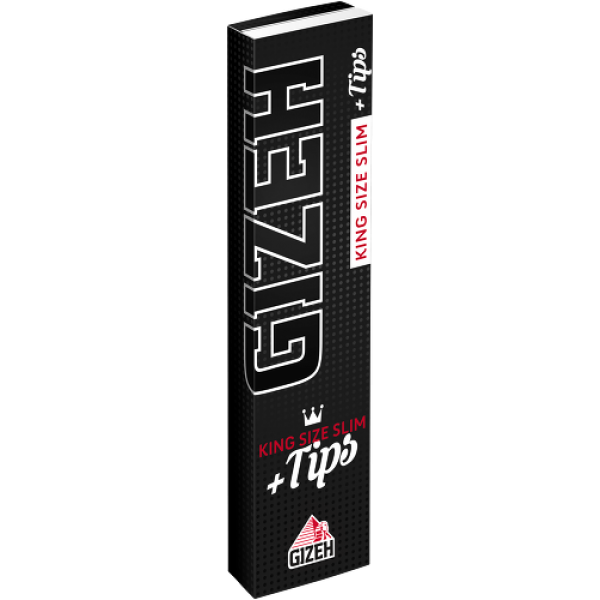 Gizeh - Black King Size Slim + Tips (34 Blättchen + 34 Filter Tips) Magnetverschluss