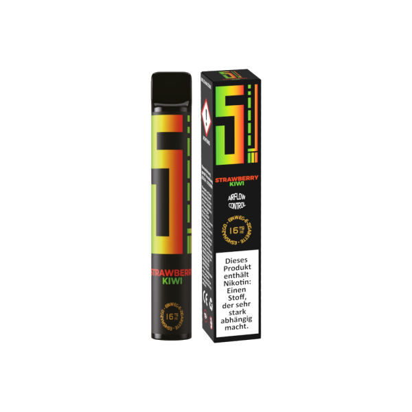 5EL - Strawberry Kiwi - Einweg E-Zigarette 16mg Nikotin
