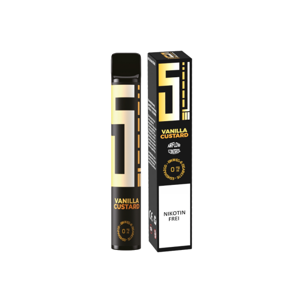 5EL - Vanilla Custard - Einweg E-Zigarette ohne Nikotin