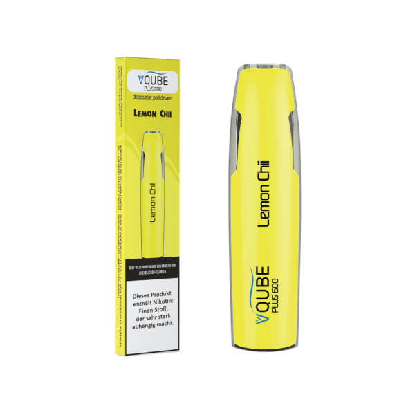 VQUBE plus 600 - Lemon Chii - Einweg E-Zigarette 16mg Nikotin