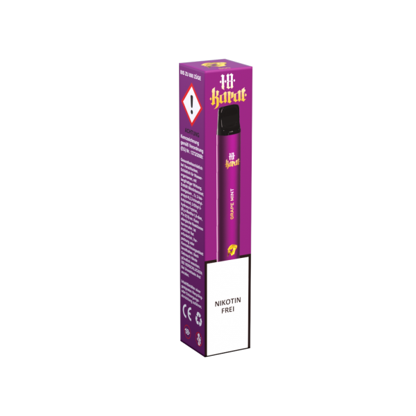 18 Karat - Grape Mint - Einweg E-Zigarette ohne Nikotin
