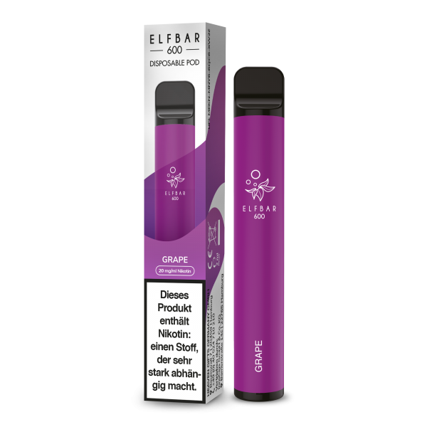 Elfbar 600 - Grape 20mg - Einweg E-Zigarette