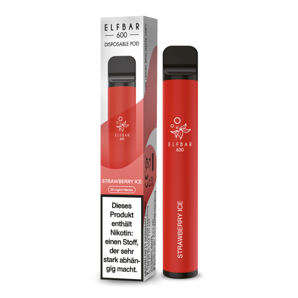 Elfbar 600 - Strawberry Ice 20mg - Einweg E-Zigarette