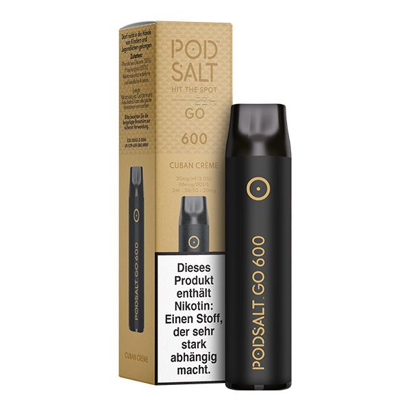 Pod Salt Go 600 - Einweg E-Zigarette - Bano Creme 20mg